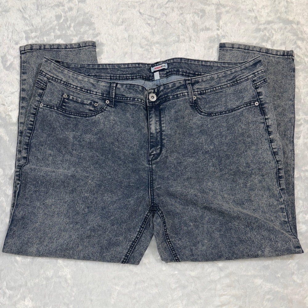 BONGO Women’s Grey Acid-Wash Jeggings